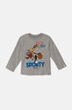 United Colors of Benetton longsleeve bawełniany dziecięcy x Looney Tunes nadruk szary 3ATNG10GY.P.Seasonal