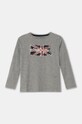 Дитячий бавовняний лонгслів Pepe Jeans CLAG LS бавовна сірий PB503916