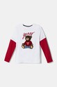 Guess longsleeve bawełniany dziecięcy aplikacja biały L4BI13.I3Z14.9BYH