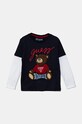Детская хлопковая футболка Guess аппликация тёмно-синий N4BI08.I3Z14.9BYH