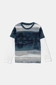 Guess longsleeve bawełniany dziecięcy wzorzyste niebieski N4BI21.I3Z13.9BYH