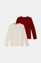 Παιδικό βαμβακερό μακρυμάνικο Tommy Hilfiger 2-pack βαμβάκι κόκκινο UB0UB00309.9BYH