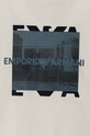 CHLAPEC Dětské bavlněné tričko s dlouhým rukávem Emporio Armani 6D4TJI.4J54Z bílá