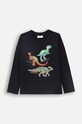 Coccodrillo longsleeve bawełniany dziecięcy nadruk granatowy ZC4143107VBA