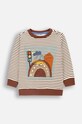 Coccodrillo longsleeve niemowlęcy z elastanem brązowy ZC4143102MBN