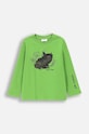 Дитячий бавовняний лонгслів Coccodrillo бавовна зелений ZC4143101GBK
