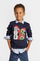 Coccodrillo longsleeve din bumbac pentru copii print bleumarin ZC4143107MER