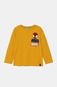 Дитячий бавовняний лонгслів United Colors of Benetton бавовна жовтий 3ATNG10GU.P.Seasonal