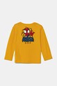 Дитячий бавовняний лонгслів United Colors of Benetton 3ATNG10GU.P.Seasonal жовтий AW24