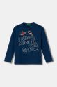 United Colors of Benetton longsleeve din bumbac pentru copii print bleumarin 3096G10H0.P.Seasonal