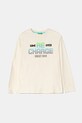 Дитячий бавовняний лонгслів United Colors of Benetton бавовна бежевий 3EG9C10M6.G.Seasonal