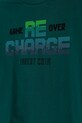 Хлопчик Дитячий бавовняний лонгслів United Colors of Benetton 3EG9C10M6.G.Seasonal зелений