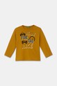 Памучна блуза с дълги ръкави United Colors of Benetton памук жълт 3ATNG10G7.P.Seasonal
