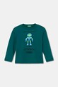 United Colors of Benetton longsleeve din bumbac print verde 3ATNG10G7.P.Seasonal