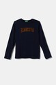 United Colors of Benetton longsleeve din bumbac pentru copii imprimeu bleumarin 3ATNC10KU.G.Seasonal