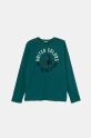 United Colors of Benetton longsleeve bawełniany dziecięcy nadruk zielony 3ATNC10KQ.G.Seasonal