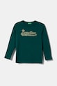 Dětské bavlněné tričko s dlouhým rukávem United Colors of Benetton kulatý zelená 3ATNG10G1.P.Seasonal