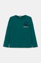 United Colors of Benetton longsleeve din bumbac pentru copii print turcoaz 3ATNG10G6.P.Seasonal