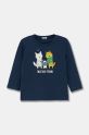 United Colors of Benetton longsleeve din bumbac pentru bebeluși print bleumarin 3ATNA105F.W.Seasonal