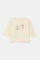 Хлопковый лонгслив для младенцев United Colors of Benetton хлопок бежевый 3ATNA105I.W.Seasonal