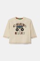 United Colors of Benetton longsleeve din bumbac pentru copii print bej 3EG9G10GJ.P.Seasonal