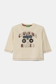 United Colors of Benetton longsleeve bawełniany dziecięcy nadruk beżowy 3EG9G10GJ.P.Seasonal