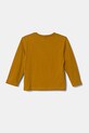 Dječja pamučna majica dugih rukava United Colors of Benetton 3EG9G10GH.P.Seasonal zlatna AW24
