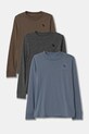 Abercrombie & Fitch longsleeve copii 3-pack uni multicolor KI224.3109