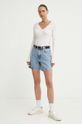 Tričko G-Star Raw D24656.5268 béžová AW24