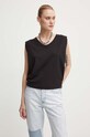 G-Star Raw top din bumbac negru D24641.D601