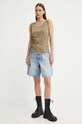 G-Star tricou din bumbac D24660.4107 verde AW24