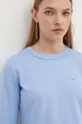 modrá Bavlnené tričko s dlhým rukávom Hugo Blue