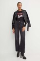 Guess longsleeve bawełniany ICON W4YI33.I3Z14 czarny AW24