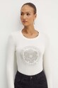 Tričko s dlouhým rukávem Guess PEONY béžová W4YI75.J1314