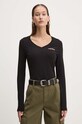 Лонгслів Guess Jeans slim чорний W4YI21.J1314