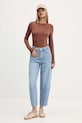 Majica z dolgimi rokavi Guess Jeans W4YI22.J1314 rjava AW25