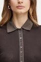 Хлопковый лонгслив Pinko 104225.A24T коричневый
