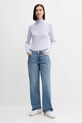 Хлопковый лонгслив United Colors of Benetton 3GA2E2224 фиолетовой AW25