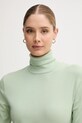 United Colors of Benetton longsleeve bawełniany zielony 3GA2E2224