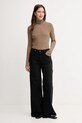 United Colors of Benetton longsleeve bawełniany 30YSE2225 brązowy AW25