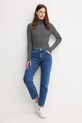 United Colors of Benetton longsleeve din bumbac 30YSE2225 negru AW25