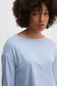 United Colors of Benetton longsleeve din bumbac albastru 31VKD104I