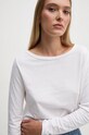 United Colors of Benetton longsleeve din bumbac 3096D102Q alb