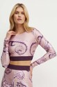 Лонгслів Versace Jeans Couture slim рожевий 77HAH218.JS360