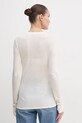 Îmbrăcăminte United Colors of Benetton longsleeve din amestec de casmir 3R0KD108H bej