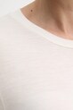 Tričko s dlouhým rukávem s příměsí kašmíru United Colors of Benetton 3R0KD108H béžová