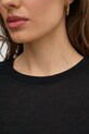 United Colors of Benetton longsleeve din amestec de casmir 3R0KD108H negru