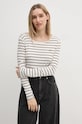Pepe Jeans longsleeve bawełniany FINNA beżowy PL505937