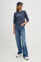 Pepe Jeans longsleeve bawełniany FIORE LS PL505947 granatowy AW24