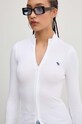 Abercrombie & Fitch longsleeve alb KI139.4664.100